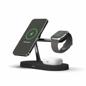 3 in 1 Wireless Charger Charging Station Dock For Apple Watch/iPods Pro/iPhone - Picture 1 of 13