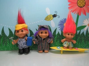 SET MIT DREI TROLLEN FÜR JUNGEN - 5" Russ Troll Puppe - NEU IN ORIGINAL TÜTEN - Bild 1 von 3