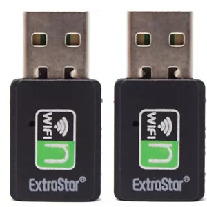 2x Adattatore rete USB portatile wireless dongle wi-fi Extrastar 300Mbps EXT3 - Imagen 1 de 12