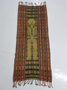 Antique Traditional Handwoven Sumba Pahikung Ikat Wall Tapestry 123x51cm - Picture 1 of 13