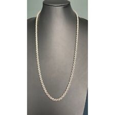MILOR ITALY MENS 925 STERLING SILVER BRAID NECK CHAIN NECKLACE SKY