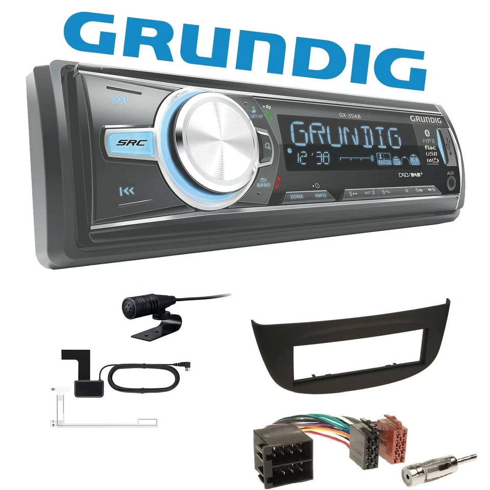 Grundig Bluetooth Autoradio DAB USB für Renault Wind schwarz