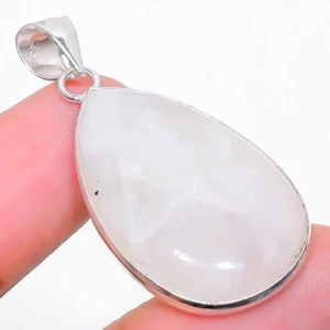 Natürlicher Mondstein Edelstein 925 Sterlingsilber Schmuck Anhänger Größe 1,5" - Bild 1 von 1
