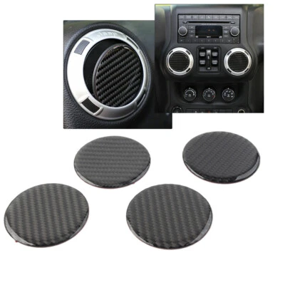 4pcs Dashboard Air Condition Vent Covers For Jeep Wrangler JK JL 2007-2022 - Image 1 of 4