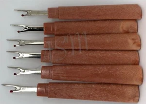 6 Stck. Schwerlast Neu Flach Holz Griff für Naht Ripper #112R Made in Japan - Bild 1 von 2