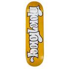 Baglady Supplies Throw Up Logo Wood Stain Skateboard Deck Yellow 8375