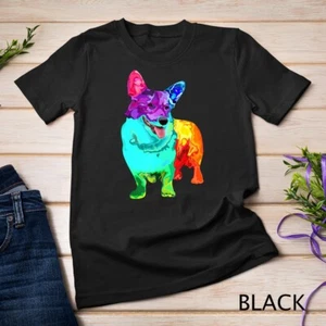 Hundeliebhaber Geschenke Welsh Corgi für Damen bunt Corgi Männer T-Shirt Unisex T-Shirt - Bild 1 von 15