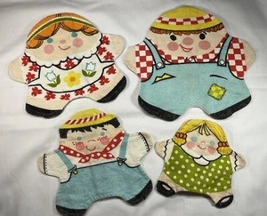 Vintage 1970’s Fisher Price Stuffins Family Set Of 4 Learning Puppets - Picture 1 of 17