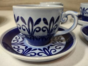 Royal Sphinx Maastrich porcelain hand painted cups & saucers lot 4sets - Picture 1 of 5