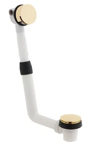 VADO PUSH TYPE BATH FILLER WASTE & OVERFLOW BRIGHT GOLD IND-81389/RO-BG £180rrp - Picture 1 of 2