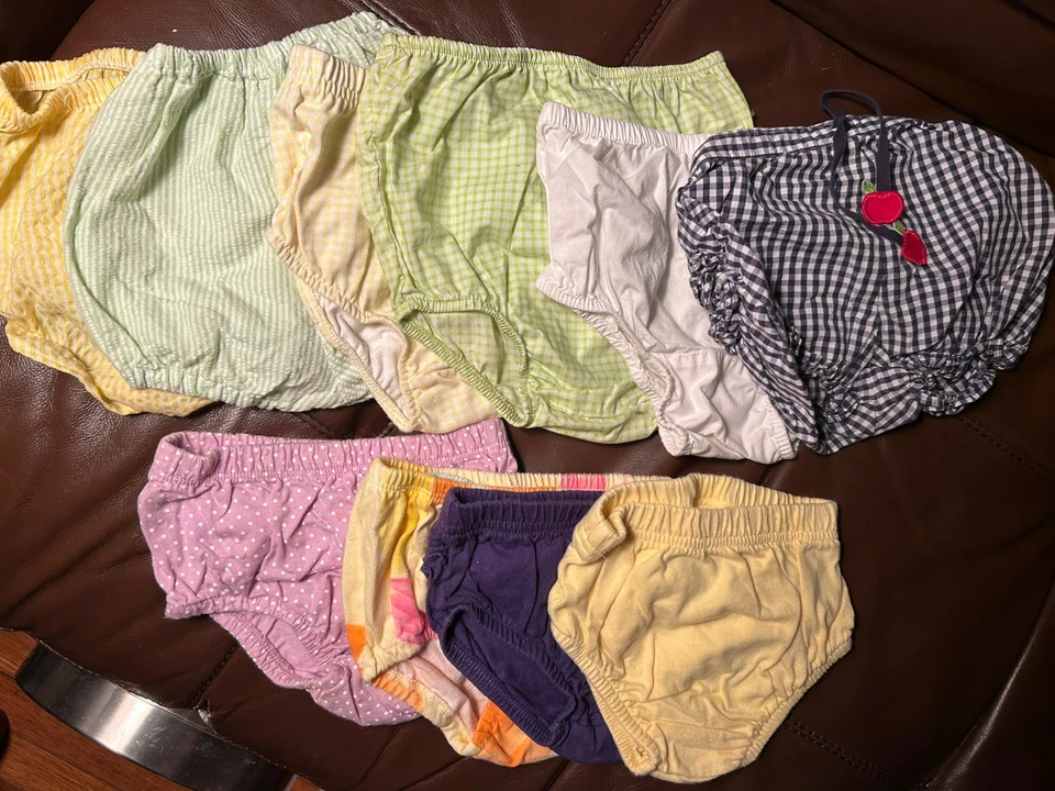 Lote De 7 Bebés/Bebés Bloomers/Cubiertas De Pañales 6-9 MOs Niñas Foto 1 de 1