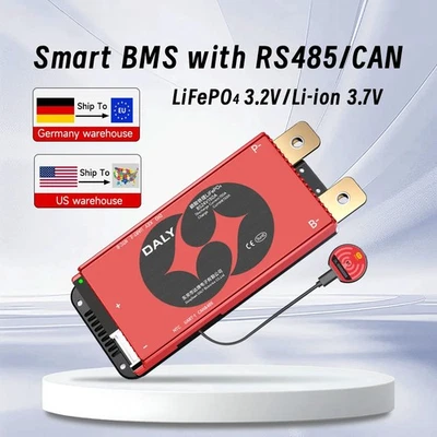Smart BMS 4S Lifepo4 12V 8S 24V 16S 48V 100A 150/200/250A 300A CANBUS RS485 Lot - Image 1 of 4