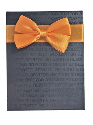 Amazon Gift Card Box Black with Orange Ribbon (BOX ONLY - NO GIFT CARD) - Image 1 of 4