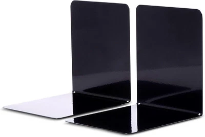 2x Buchstützen Metall Buchständer Metall Buchaufsteller 14x12x14cm Schwarz - Bild 1 von 4
