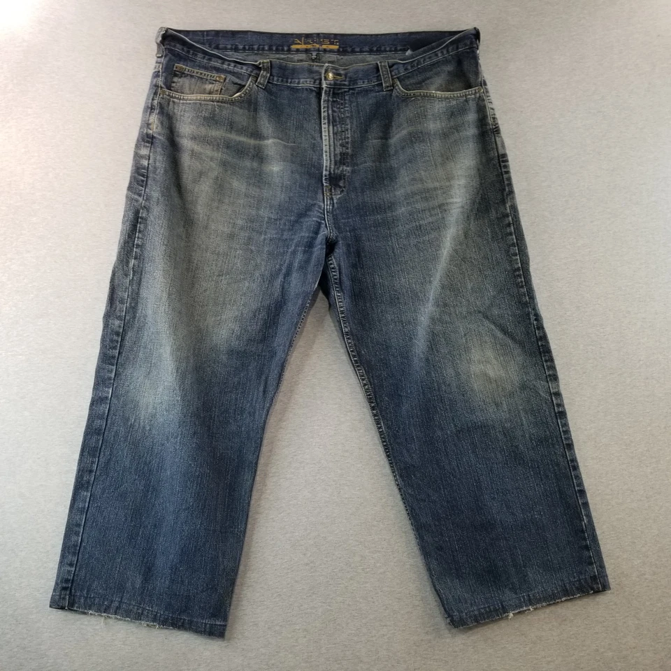 Pantalones de mezclilla Axist para hombre talla 46X29 de colección calce relajado lavado oscuro 100 % algodón Normcore duraderos Foto 1 de 4