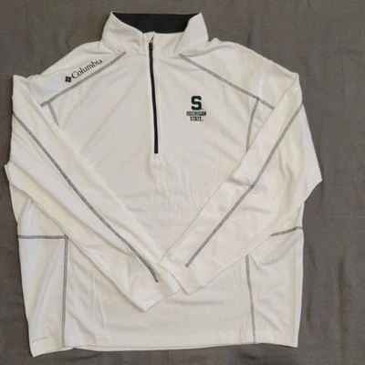 Pullover blanco XL Michigan State Spartans NCAA Columbia Golf cuarto cremallera  Foto 1 de 4