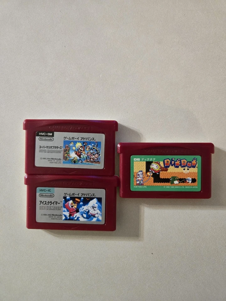 Ice Climber Mario Dig Dug Lot Set 3 Nintendo GameBoy Advance Japanese - Image 1 of 2