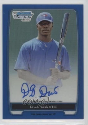 2012 Bowman Draft Chrome Picks Blue Refractor /150 DJ Davis #BCA-DDA Auto - Image 1 of 2