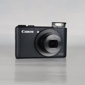 Canon PowerShot S110 12.1 MP Digital Camera Black, Case, SD Card - Excellent - Photo 1/20