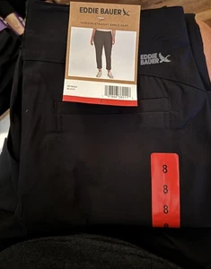 Eddie Bauer Pants Womens Size 8 Black Horizon Straight Leg Outdoors New with tag - Picture 1 of 2