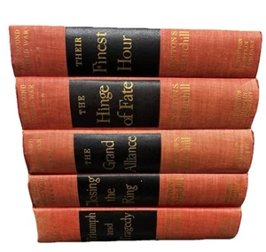 Winston Churchill Second World War Volumes 2-6 Incomplete Set 1948-1953 HC Books - Imagen 1 de 19
