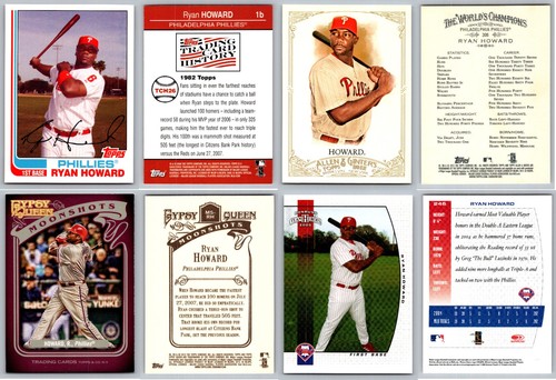 Ryan Howard 4 Card Lot - Philadelphia Phillies 2005 NL Rookie of the ...