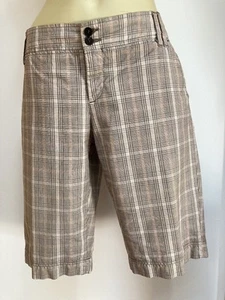 Gas Jeans GAS Damen Bermuda kurze Hose 30 beige grau Shorts 54cm kariert pants - Bild 1 von 18