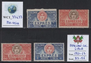 WC1_33433 ITALIENISCHER COLON.:LIBIA. Wertvolles Espresso Set 1921-23. Sc.E3-E6. MH-MLH - Bild 1 von 1