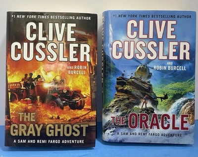Lot Of 2 Clive Cussler Hard Cover Books The Oracle & The Gray Ghost Foto 1 de 4