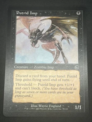 Magic the Gathering MTG Putrid Imp Black Torment Common - Image 1 of 2