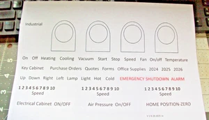 Waterslide Decals Control Knob/Panel Use - for Industrial Applications - Picture 1 of 1