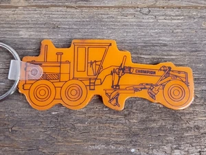Vintage Advertising Keychain Key Fob Champion Road Maintenance Machinery Grader - Picture 1 of 4