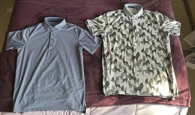 ЛОТ-2-Greyson рубашки-поло-Teton ограниченного волков дизайн-L идеальный гольф-240$ значение - Изображение 1 из 4