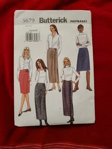 Falda larga envolvente frontal Butterick vintage patrón 3679 talla 14-18 envío gratuito - Imagen 1 de 2