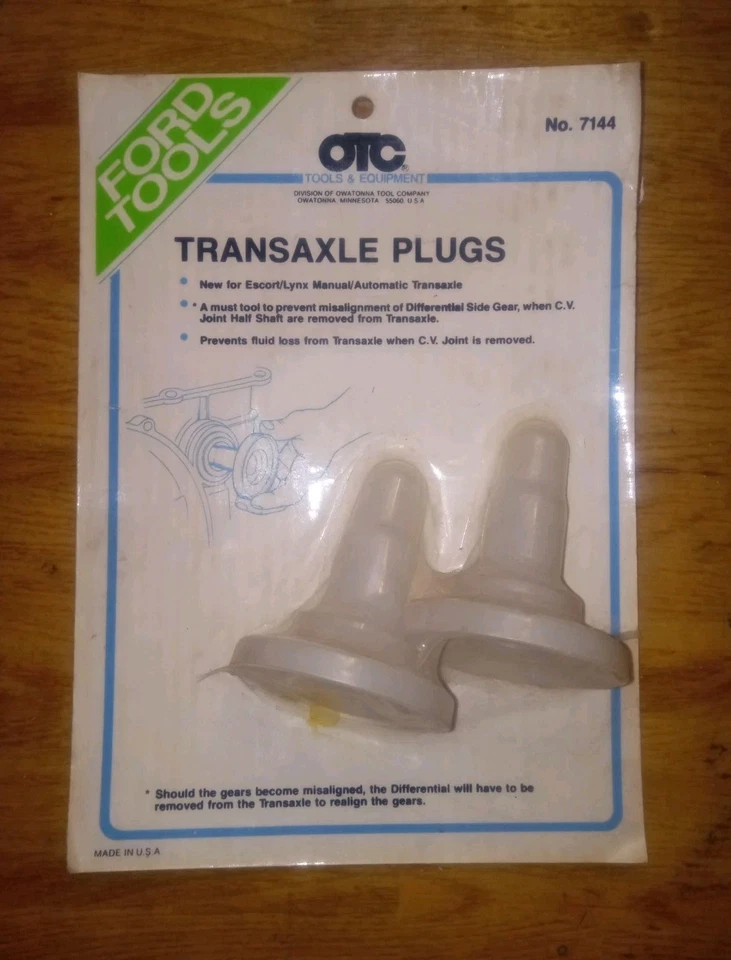 VINTAGE NOS - OTC 7144 TRANSAXLE PLUGS FOR FORD ESCORT / LYNX - Image 1 of 1