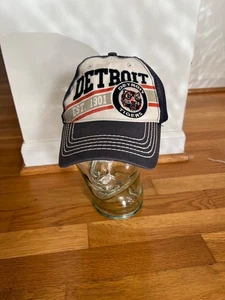 Detroit Tigers Cooperstown Collection Strapback Hat Retro Logo MLB Baseball Cap - Picture 1 of 10