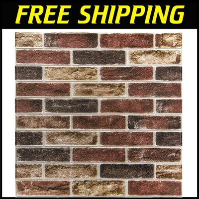 Transform Your Space with 20 Red Brown 3D Wall Panels - Stain Resistant & Safe - Image 1 of 4