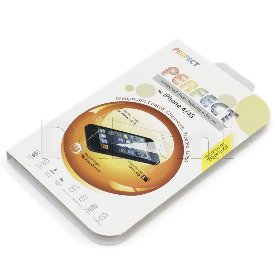 High Quality Tempered Glass Screen Protector for Apple iPhone 4 4S Flat Edge - Image 1 of 2