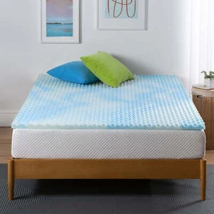 Zinus 1.5" Swirl Gel Cooling Memory Foam Mattress Topper, Full - Picture 1 of 11