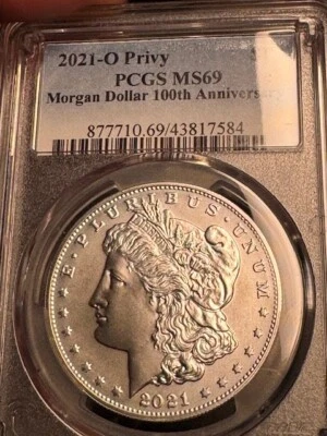 2021 O Privy Morgan Silver Dollar PCGS MS 69 - Image 1 of 2