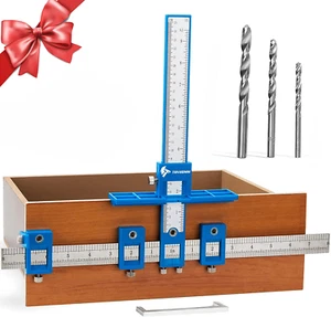 Cabinet Hardware Jig, Punch Locator Drill Guide,Wood Drilling Dowelling Guide fo - Picture 1 of 12