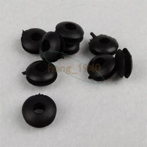 50 Stück schwarze Gummi Kabel Draht Schnur Tüllen 5 mm x 11 mm - Bild 1 von 1