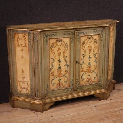 Aparador Antiguo Estilo Veneciano Mueble Lacado Pintado A Mano Mueble 900 • 3,600€