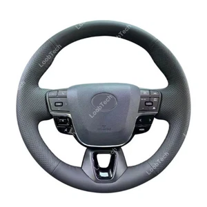 Steering Wheel Wrap For Toyota Camry  XV80 2024 Black Perforated Leather Cover - Picture 1 of 14