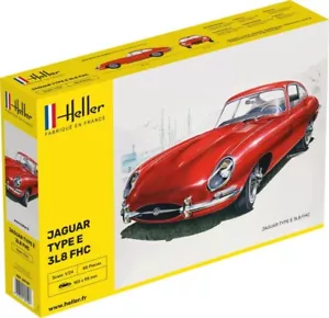 KIT MODELLINO AUTO STATICO HELLER JAGUAR TYPE E 3L8 FHC MODELLISMO SCALA 1:24 - Foto 1 di 5