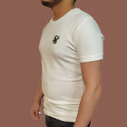 Sik Silk Mens T-Shirt Straight Hem Textured Wool Slim Tee Crew Neck T Shirt Top 