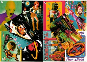 SCI-FI POSTCARDS. Repro. Pop art, toy robots, comics. ANY 3@ £2.99. 7@£5.99 - Picture 1 of 1
