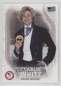 2018 US Olympic & Paralympic Team and Hopefuls Flag /99 Charlie White Rookie RC
