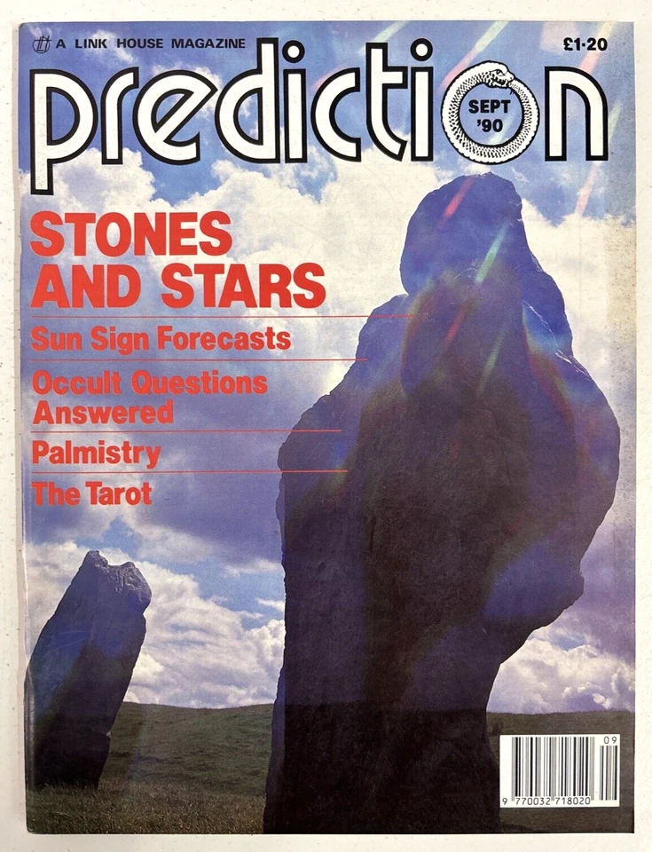 Prediction Magazine September 1990 Stones and Stars Sun Sign Forcasts Occult ... Foto 1 de 2
