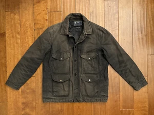 J Crew Langham Jacket Men Large Brown Quilted British Millerain Corduroy Pockets - Picture 1 of 21